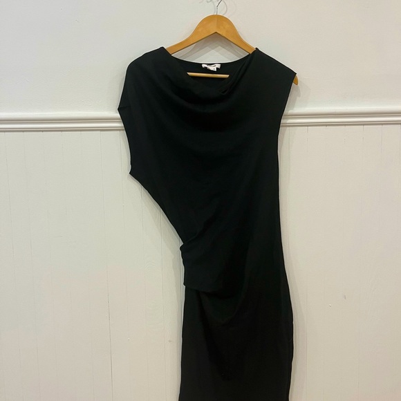 Helmut Lang Asymmetrical Black Dress - Picture 2 of 3